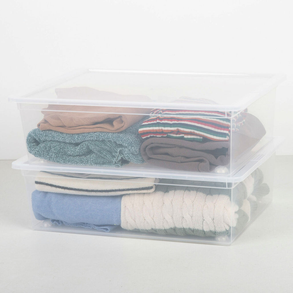 Set de 6 cajas de plástico transparente con ruedas — imagen 6