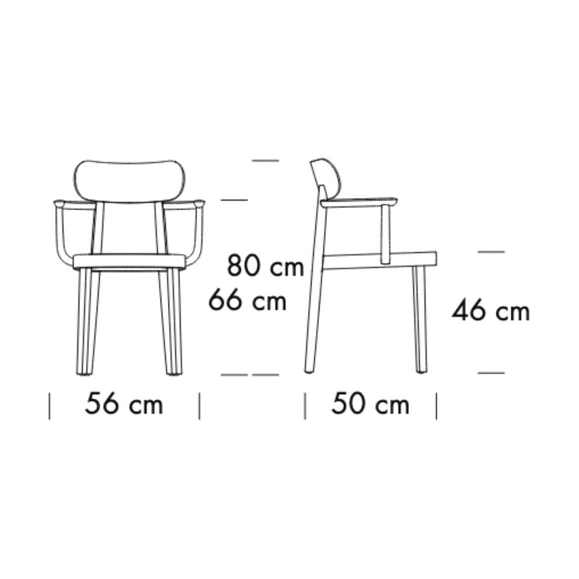 Thonet 118 F Armlehnstuhl mit Rohrgeflecht