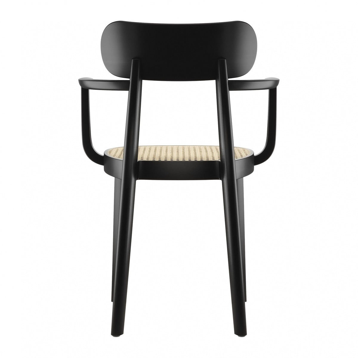 Thonet 118 F Armlehnstuhl mit Rohrgeflecht