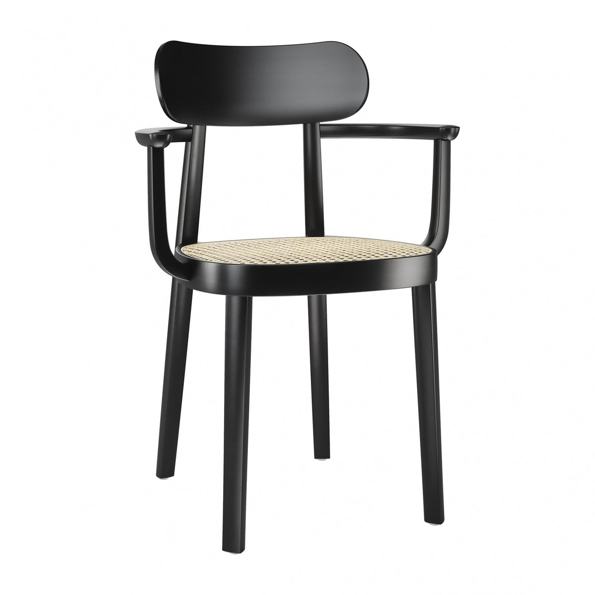 Thonet 118 F Armlehnstuhl mit Rohrgeflecht