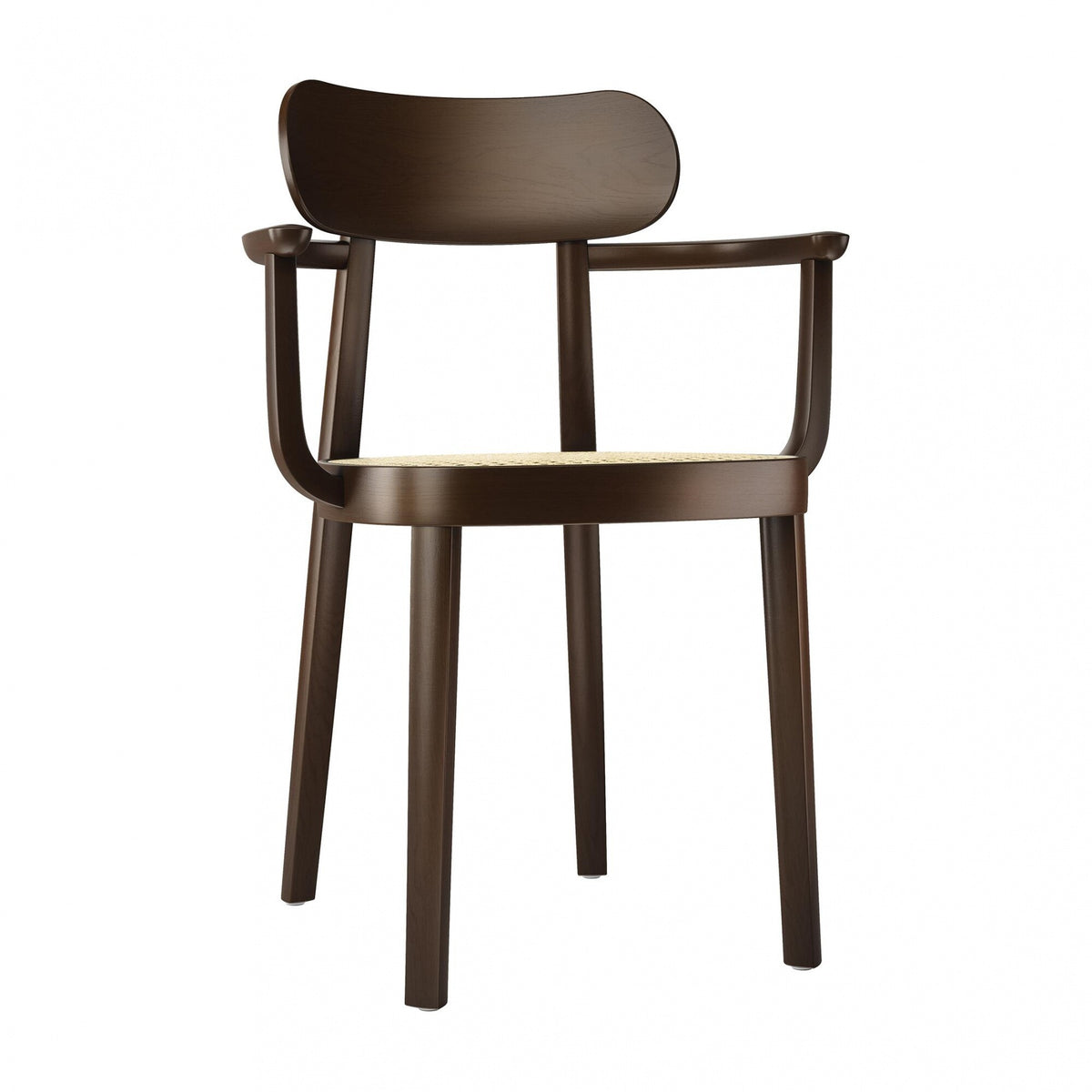 Thonet 118 F Armlehnstuhl mit Rohrgeflecht