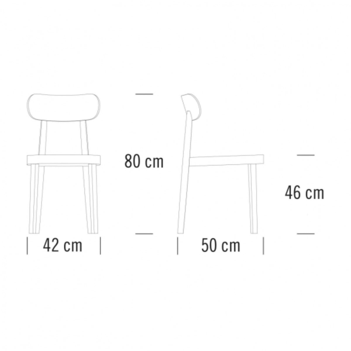 Thonet 118 Stuhl mit Rohrgeflecht Dark Melange