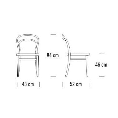 Thonet 214 M Bugholzstuhl mit Muldensitz