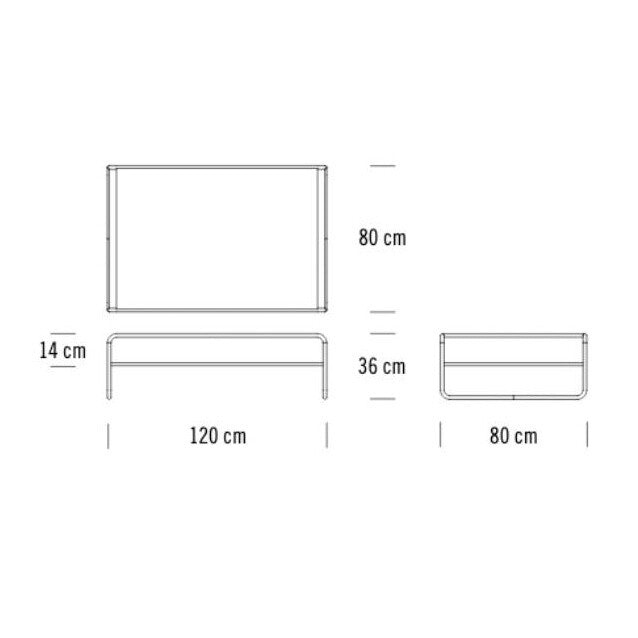 Thonet B 20/1 Couchtisch/Beistelltisch Esche