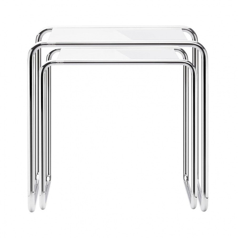 Thonet B 9 Beistelltisch 2er Set Glas