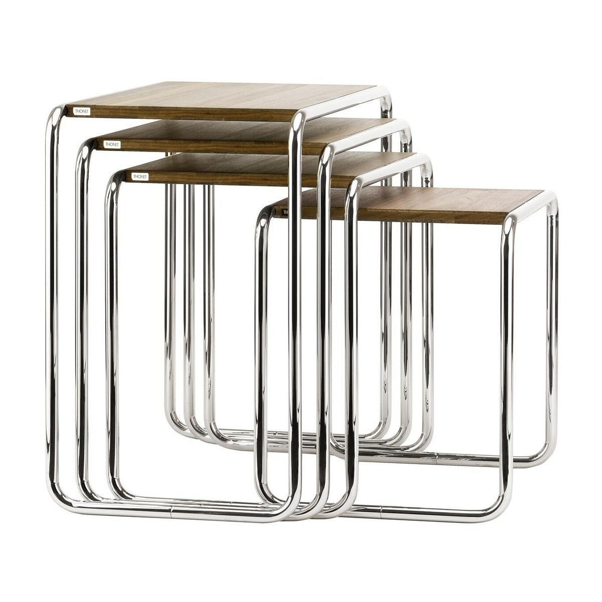 Thonet B 9 Pure Materials Beistelltisch 4er Set Nussbaum