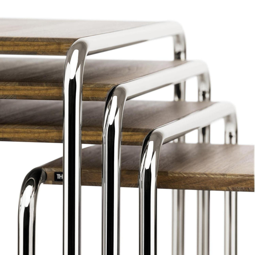 Thonet B 9 Pure Materials Beistelltisch 4er Set Nussbaum