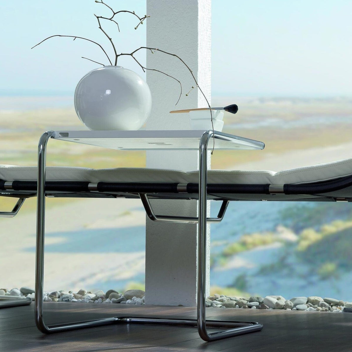 Thonet B 97 Beistelltisch 2er Set Glas