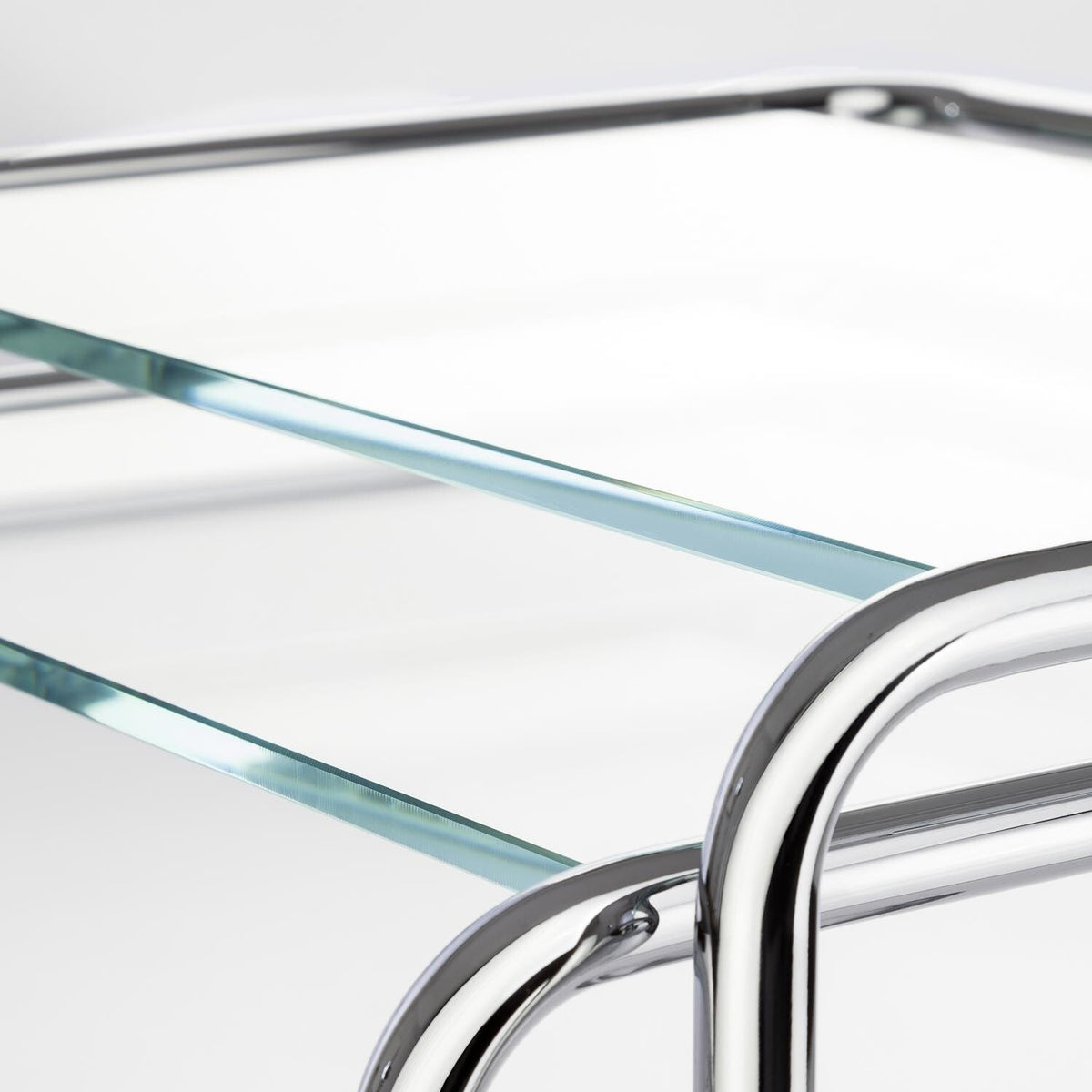 Thonet B 97 Beistelltisch 2er Set Glas