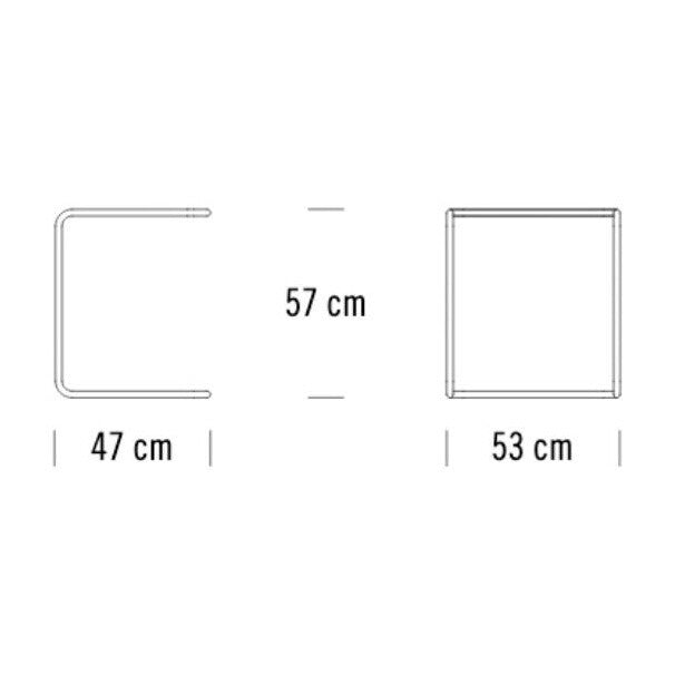 Thonet B 97 Beistelltisch Glas