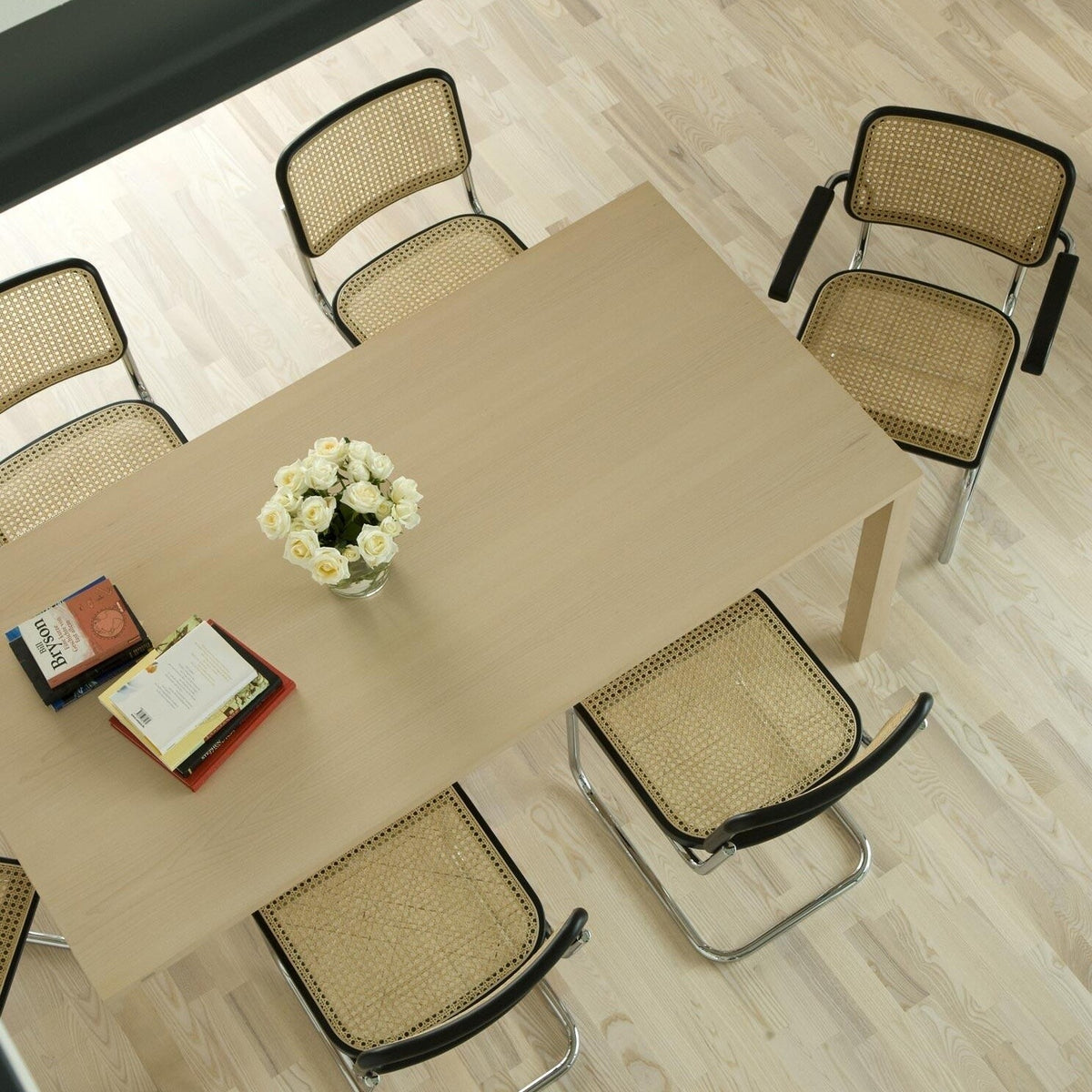 Thonet S 32 V Freischwinger Stuhl mit Rohrgeflecht 4er Set
