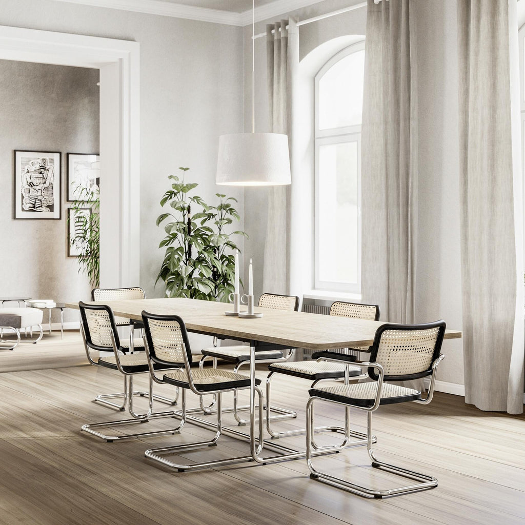Thonet S 32 V Freischwinger Stuhl mit Rohrgeflecht 4er Set