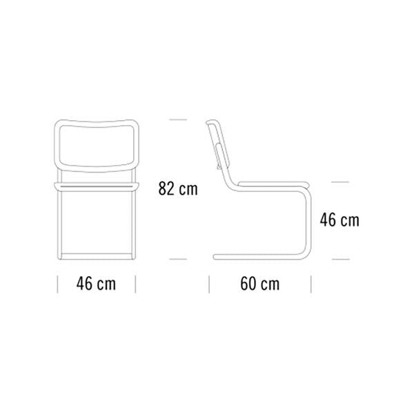Thonet S 32 V Freischwinger Stuhl mit Rohrgeflecht