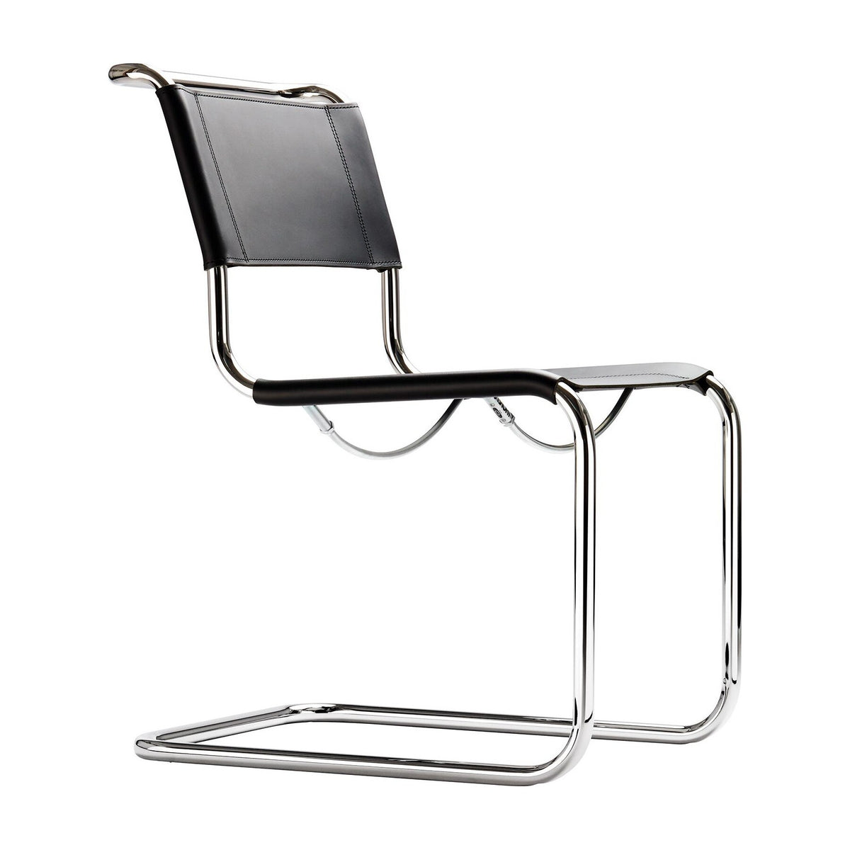 Thonet S 33 Freischwinger Stuhl Kernleder