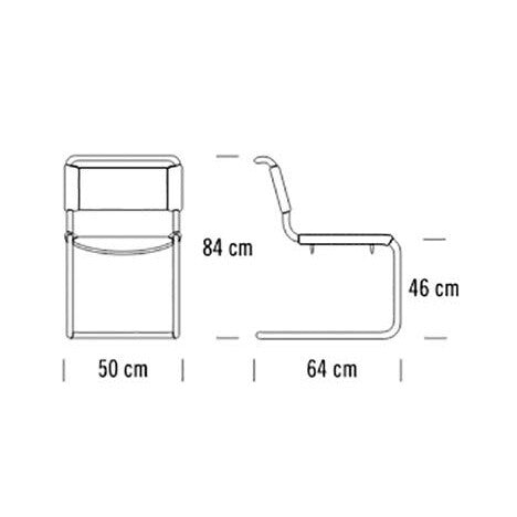 Thonet S 33 Pure Materials Freischwinger Stuhl Büffelleder
