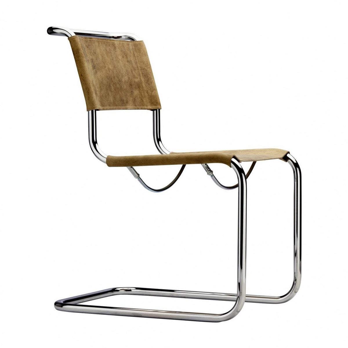 Thonet S 33 Pure Materials Freischwinger Stuhl Büffelleder