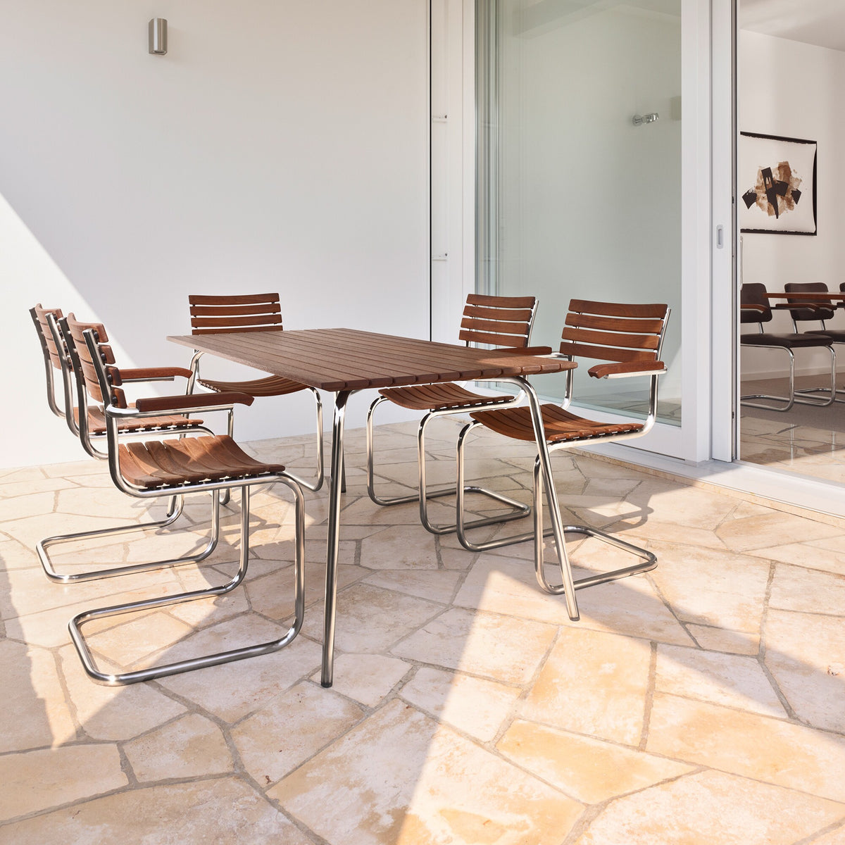 Thonet S 40 F Freischwinger Gartenarmlehnstuhl