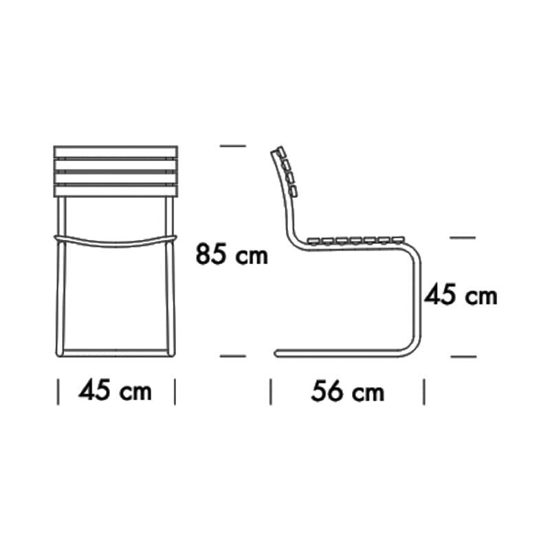 Thonet S 40 Freischwinger Gartenstuhl