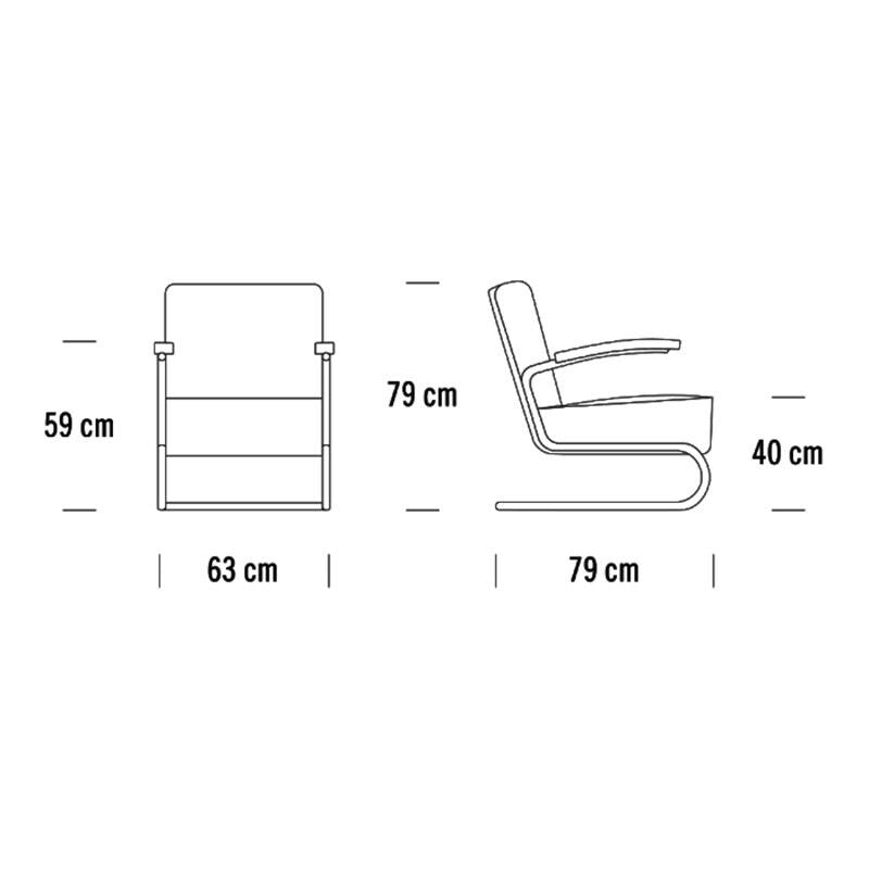 Thonet S 411 Sessel Leder
