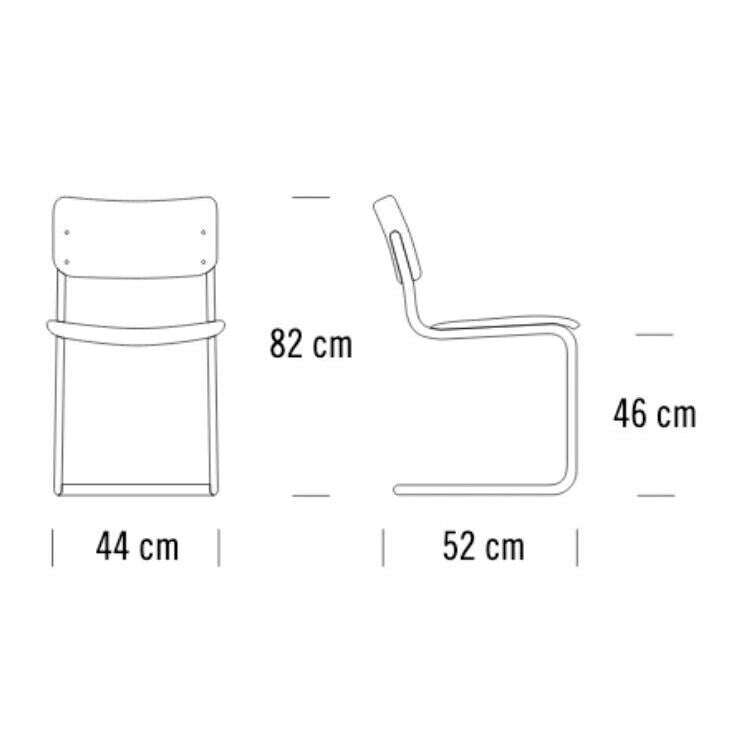 Thonet S 43 Classics in Colour Freischwinger Stuhl Buche