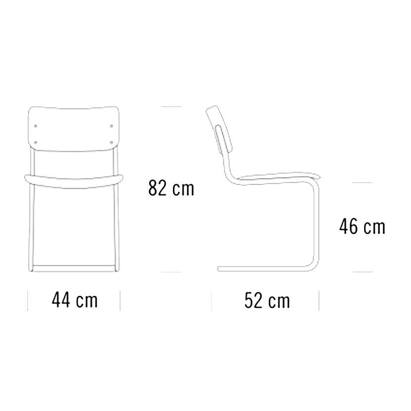 Thonet S 43 Freischwinger Stuhl