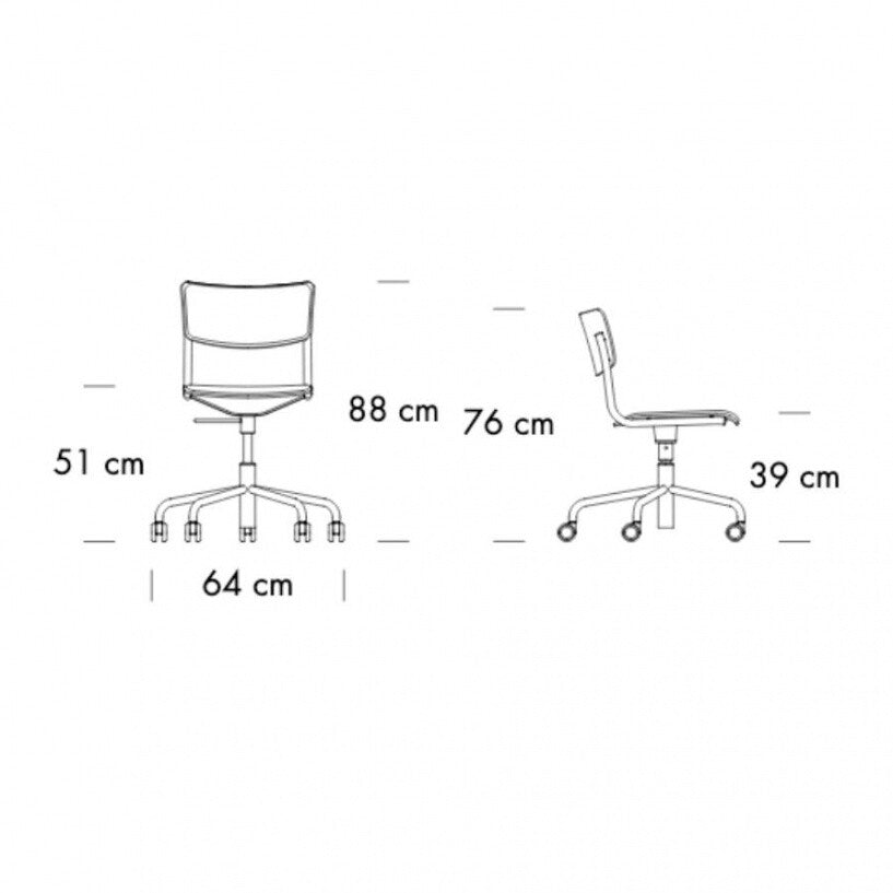 Thonet S 43 PVDR Bürostuhl