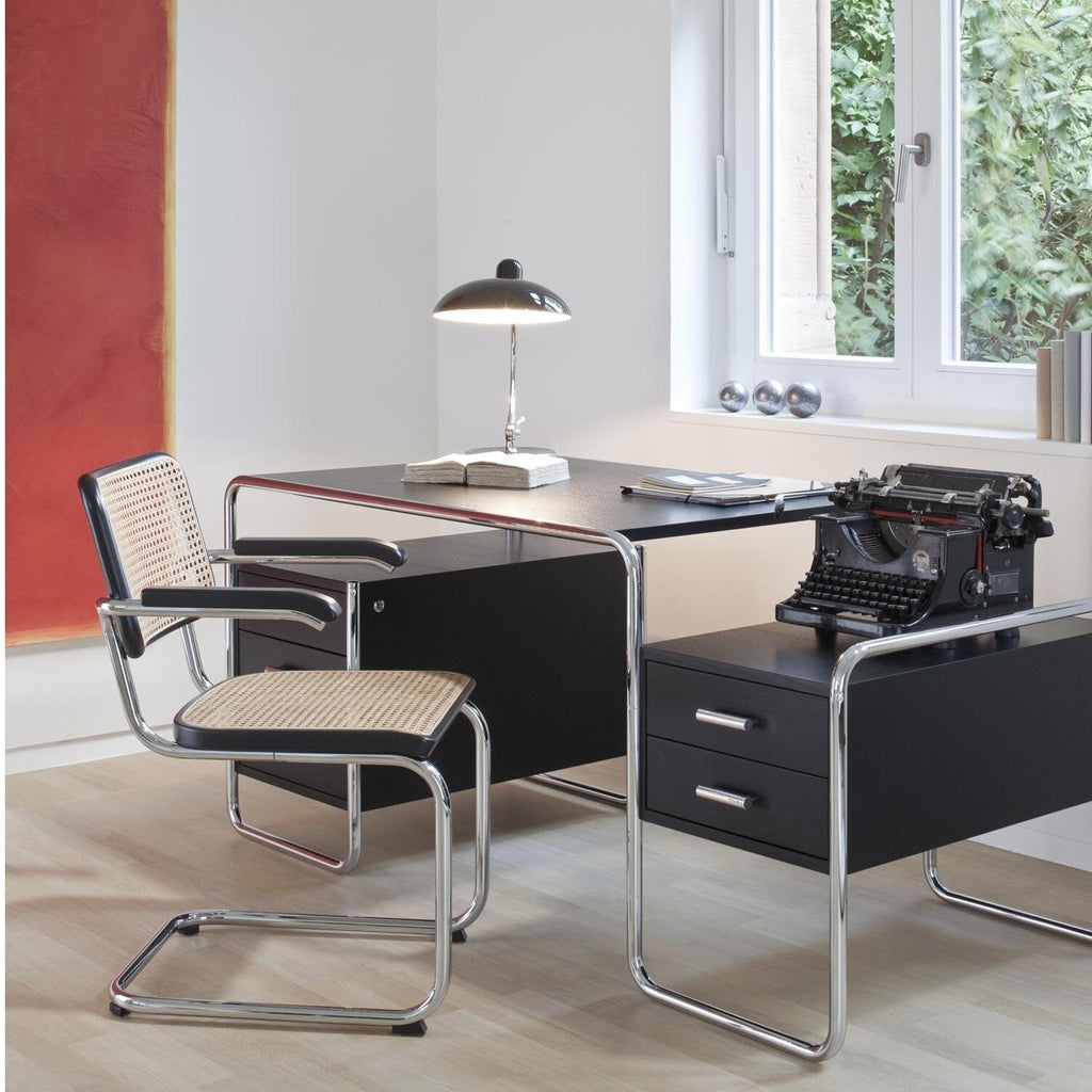 Thonet S 64 V Freischwinger Armlehnstuhl mit Rohrgeflecht 4er Set