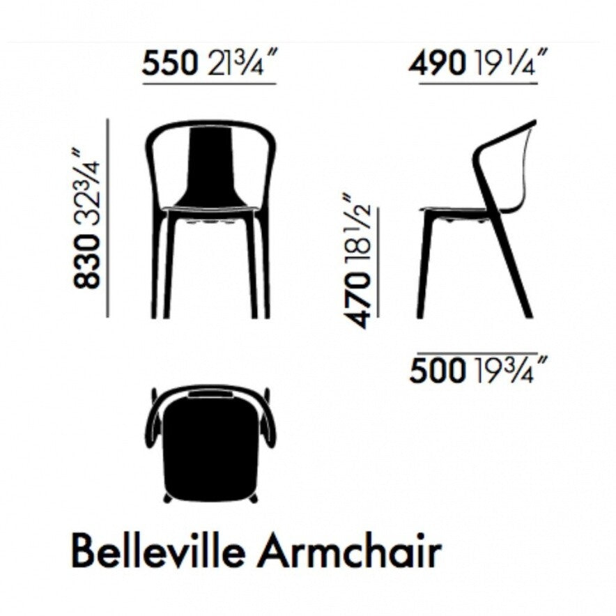 Vitra Belleville Armlehnstuhl Holz