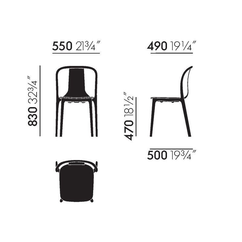 Vitra Belleville Gartenstuhl Kunststoff