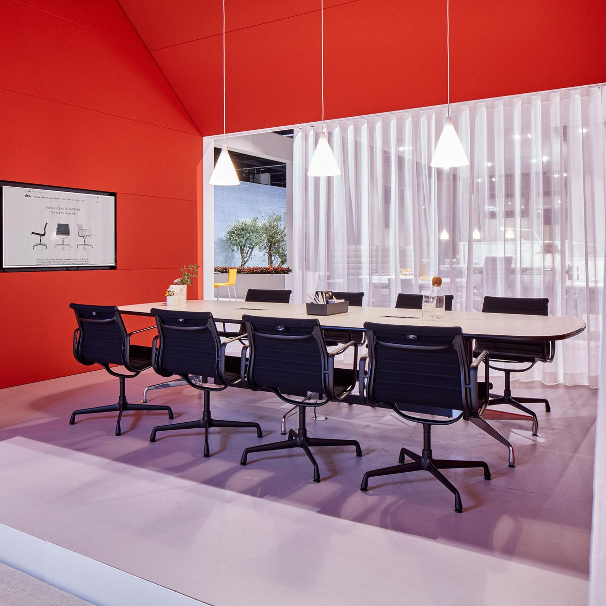 Vitra EA 104 Aluminium Chair Gestell schwarz