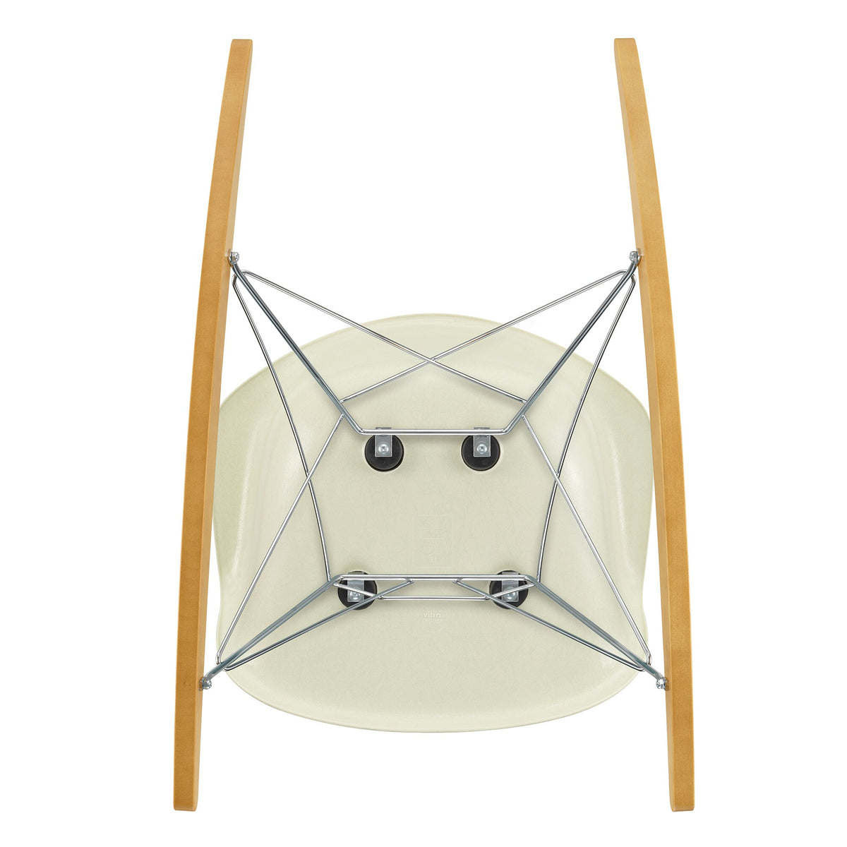 Vitra Eames Fiberglass RAR Schaukelstuhl Gestell verchromt