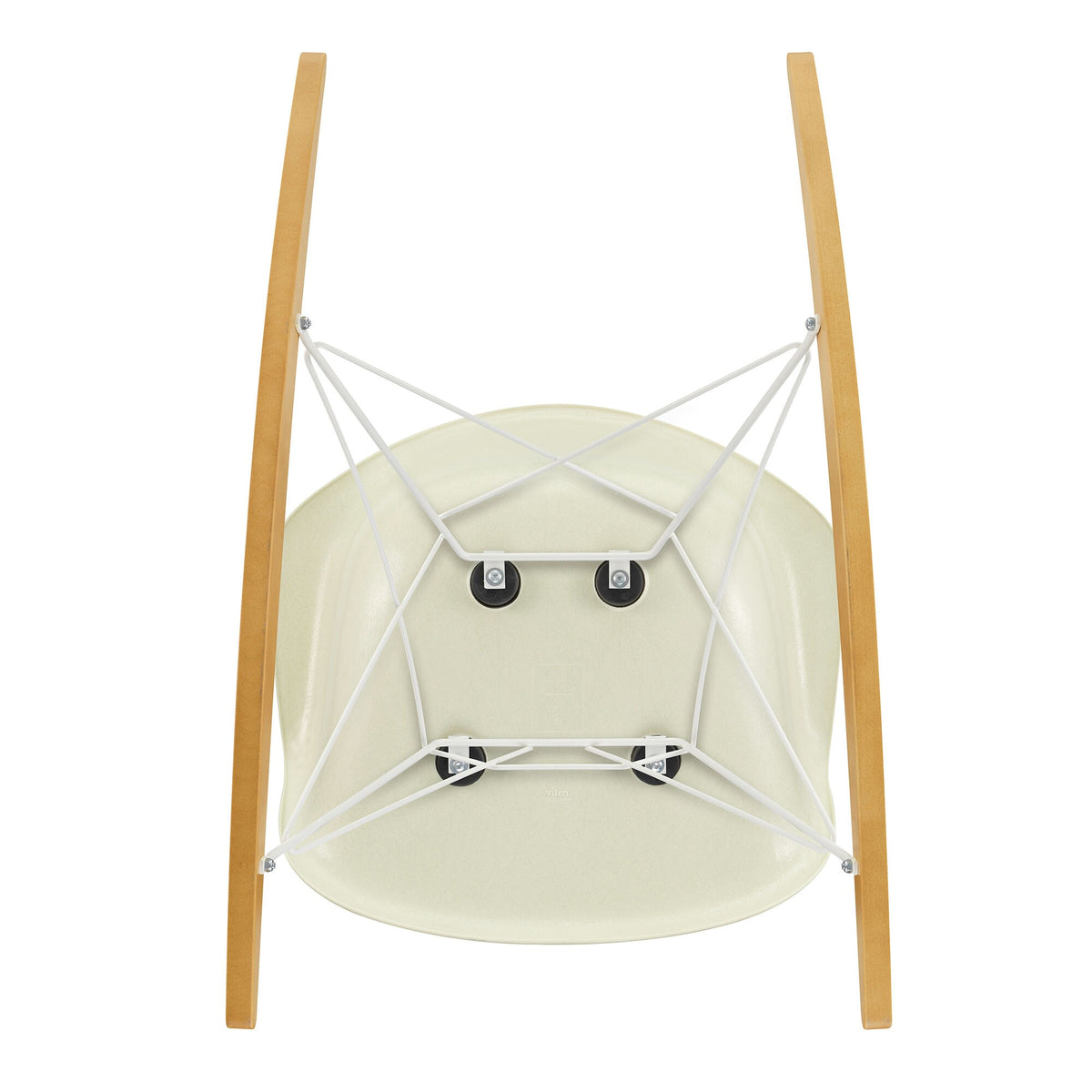 Vitra Eames Fiberglass RAR Schaukelstuhl Gestell weiß