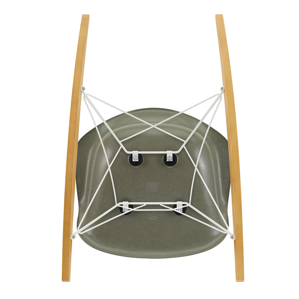 Vitra Eames Fiberglass RAR Schaukelstuhl Gestell weiß
