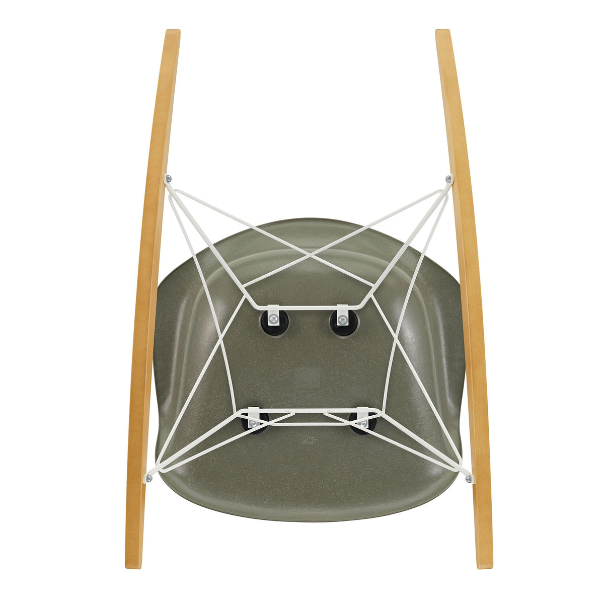 Vitra Eames Fiberglass RAR Schaukelstuhl Gestell weiß