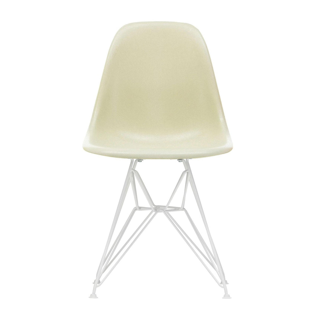 Vitra Eames Fiberglass Side Chair DSR weiß