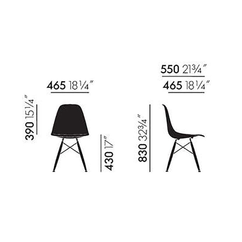 Vitra Eames Fiberglass Side Chair DSW Ahorn dunkel