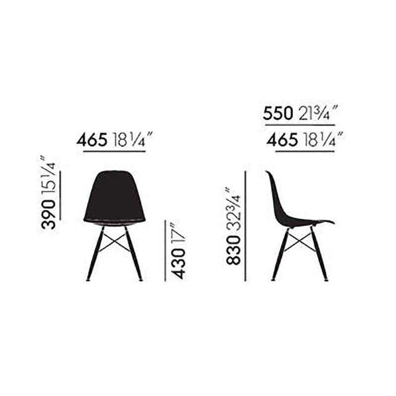 Vitra Eames Fiberglass Side Chair DSW Gestell Esche