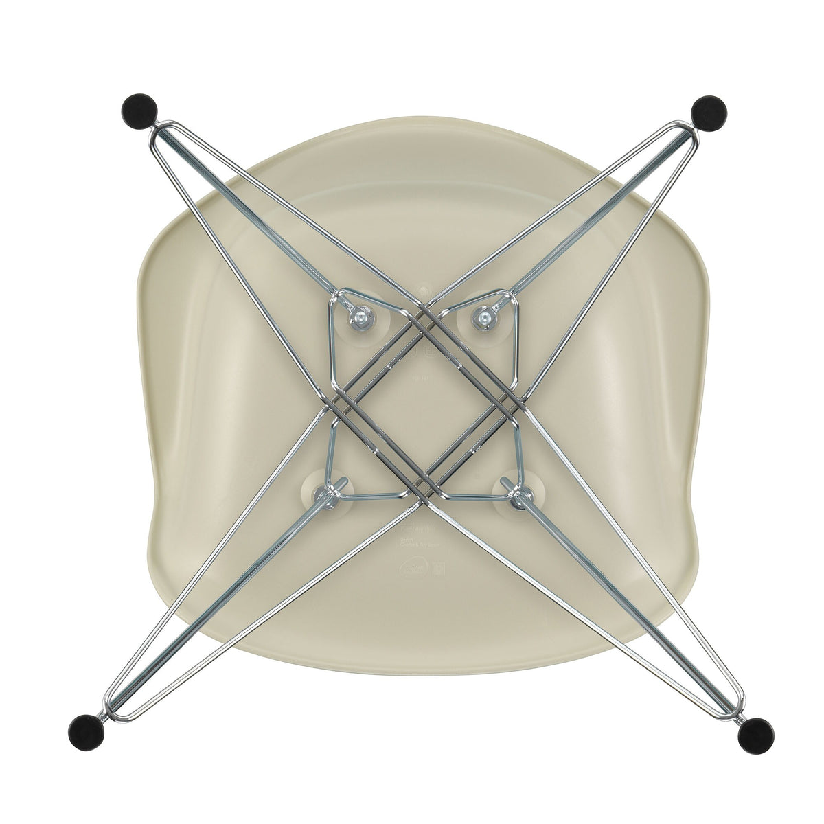 Vitra Eames Plastic Armchair DAR RE Gestell verchromt
