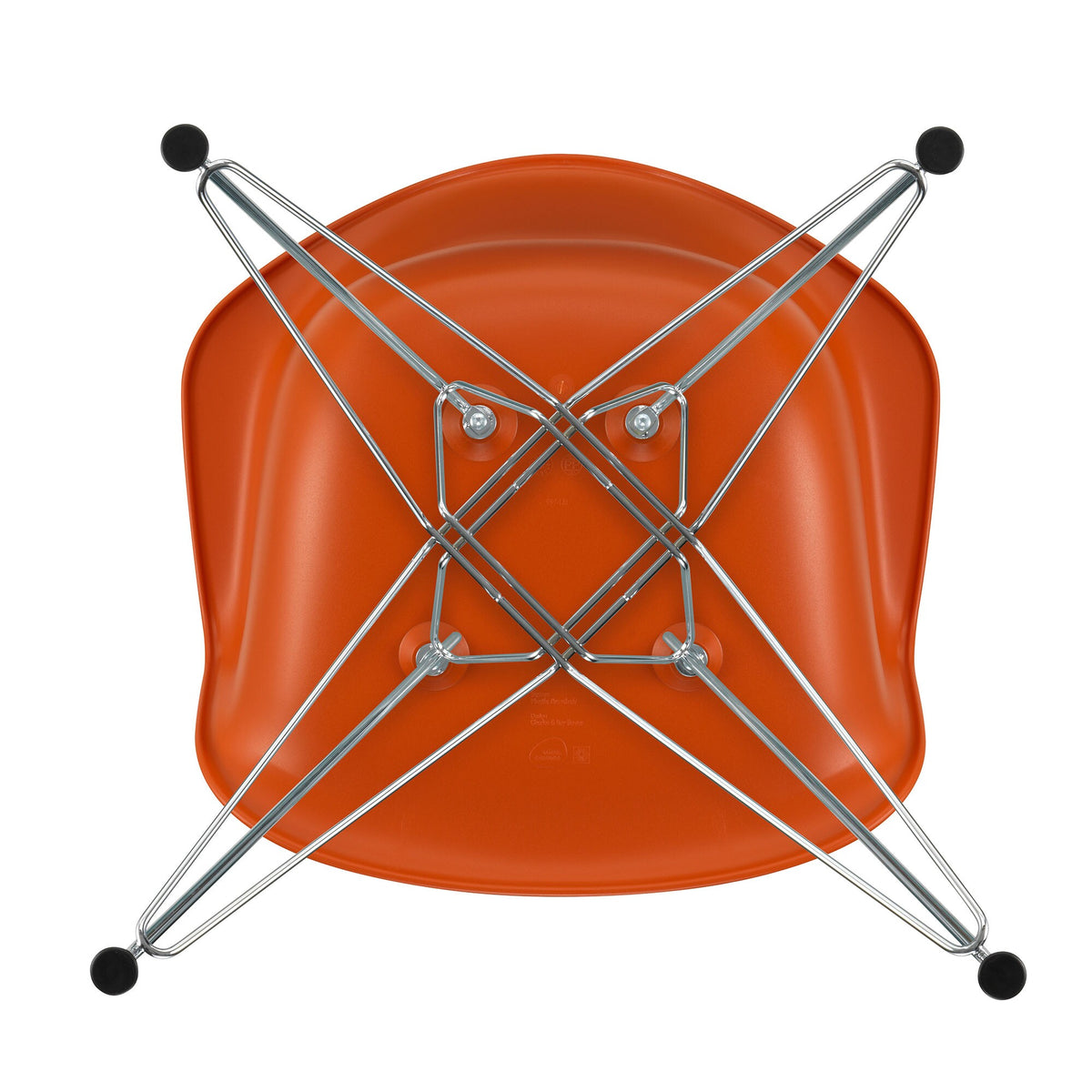 Vitra Eames Plastic Armchair DAR RE Gestell verchromt