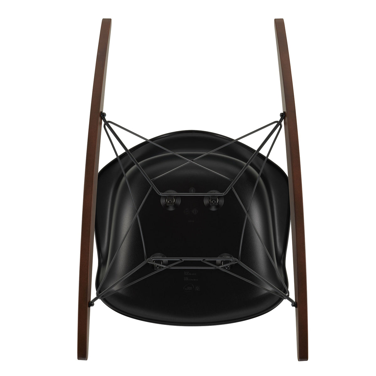 Vitra Eames Plastic Armchair RAR RE Schaukelstuhl schwarz Ahorn dunkel
