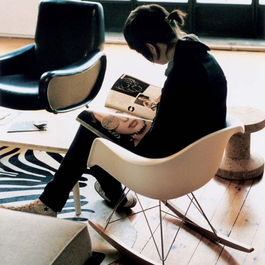 Vitra Eames Plastic Armchair RAR Schaukelstuhl verchromt
