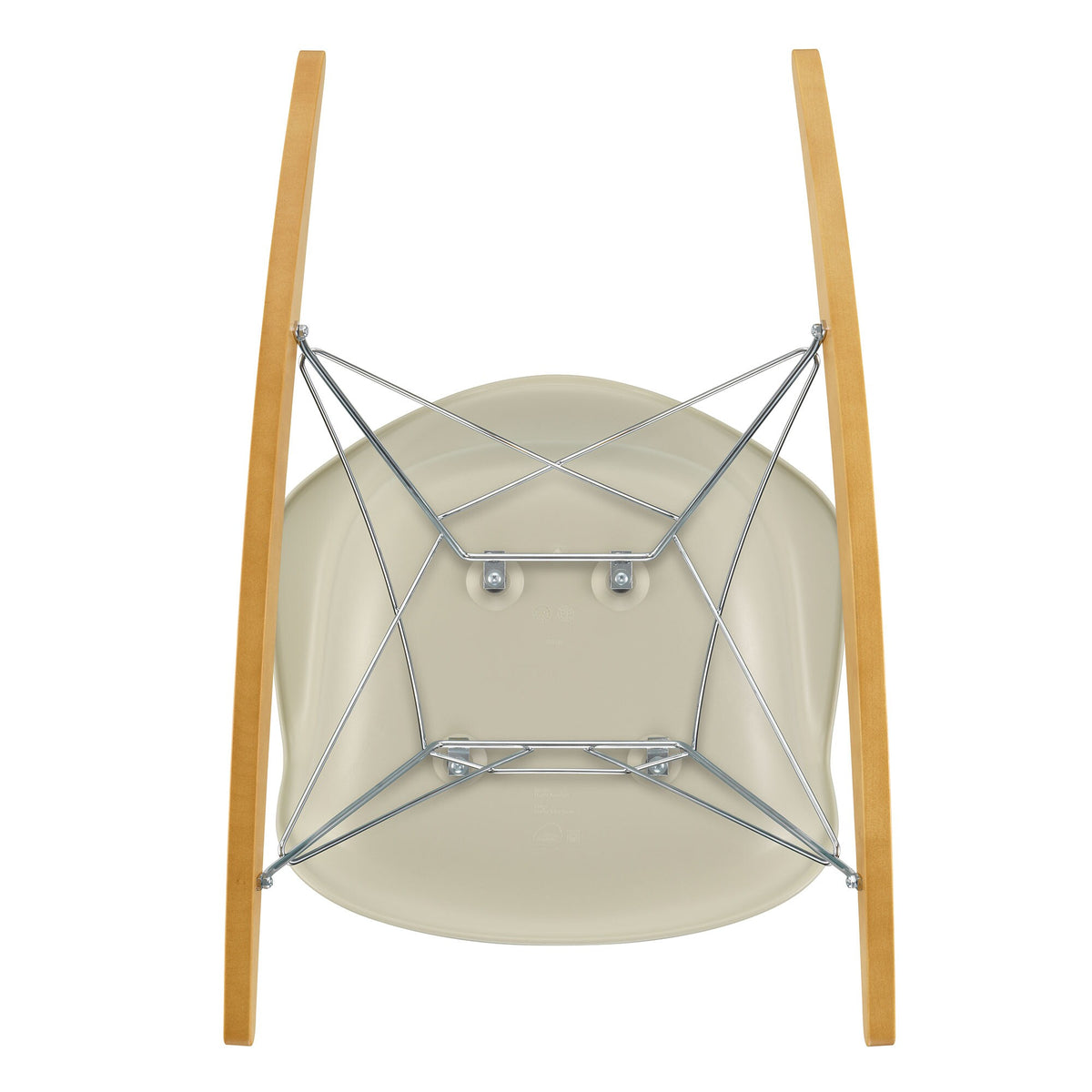 Vitra Eames Plastic Armchair RAR RE Schaukelstuhl verchromt