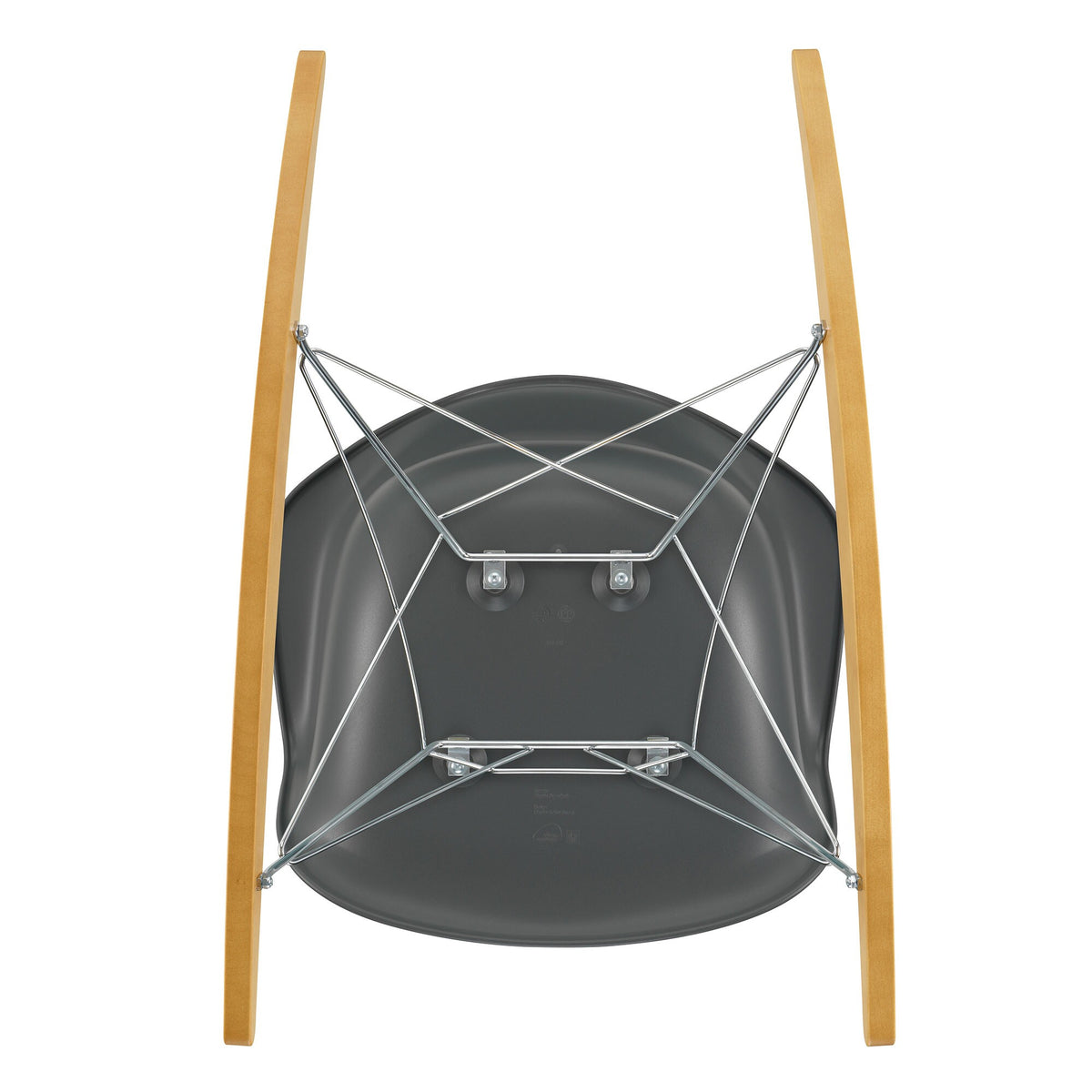 Vitra Eames Plastic Armchair RAR RE Schaukelstuhl verchromt