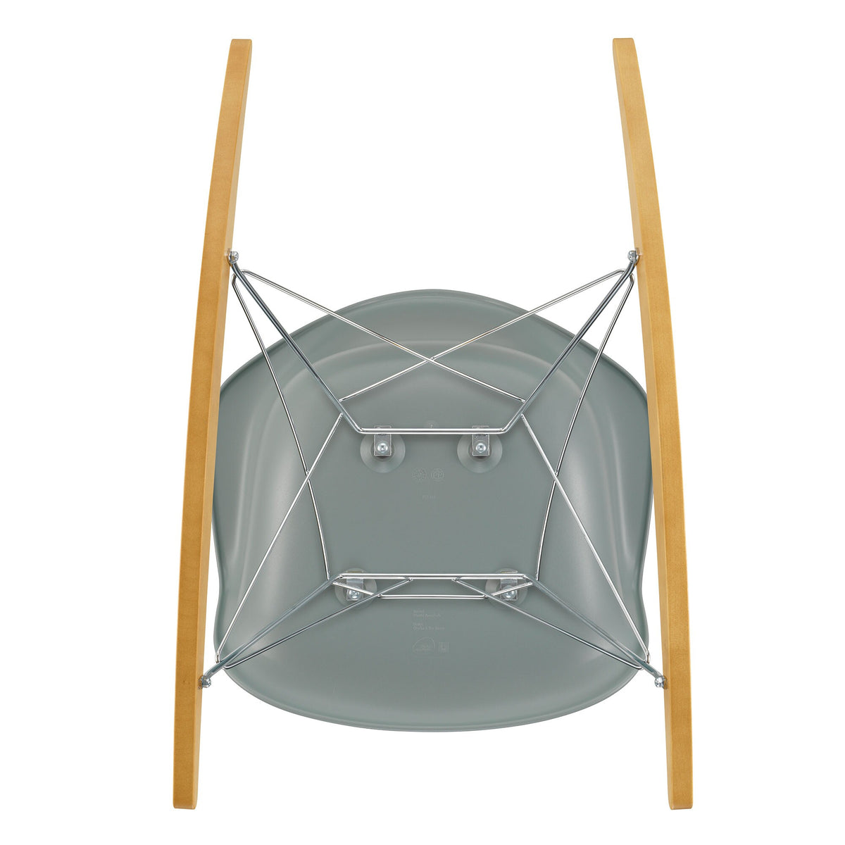 Vitra Eames Plastic Armchair RAR RE Schaukelstuhl verchromt