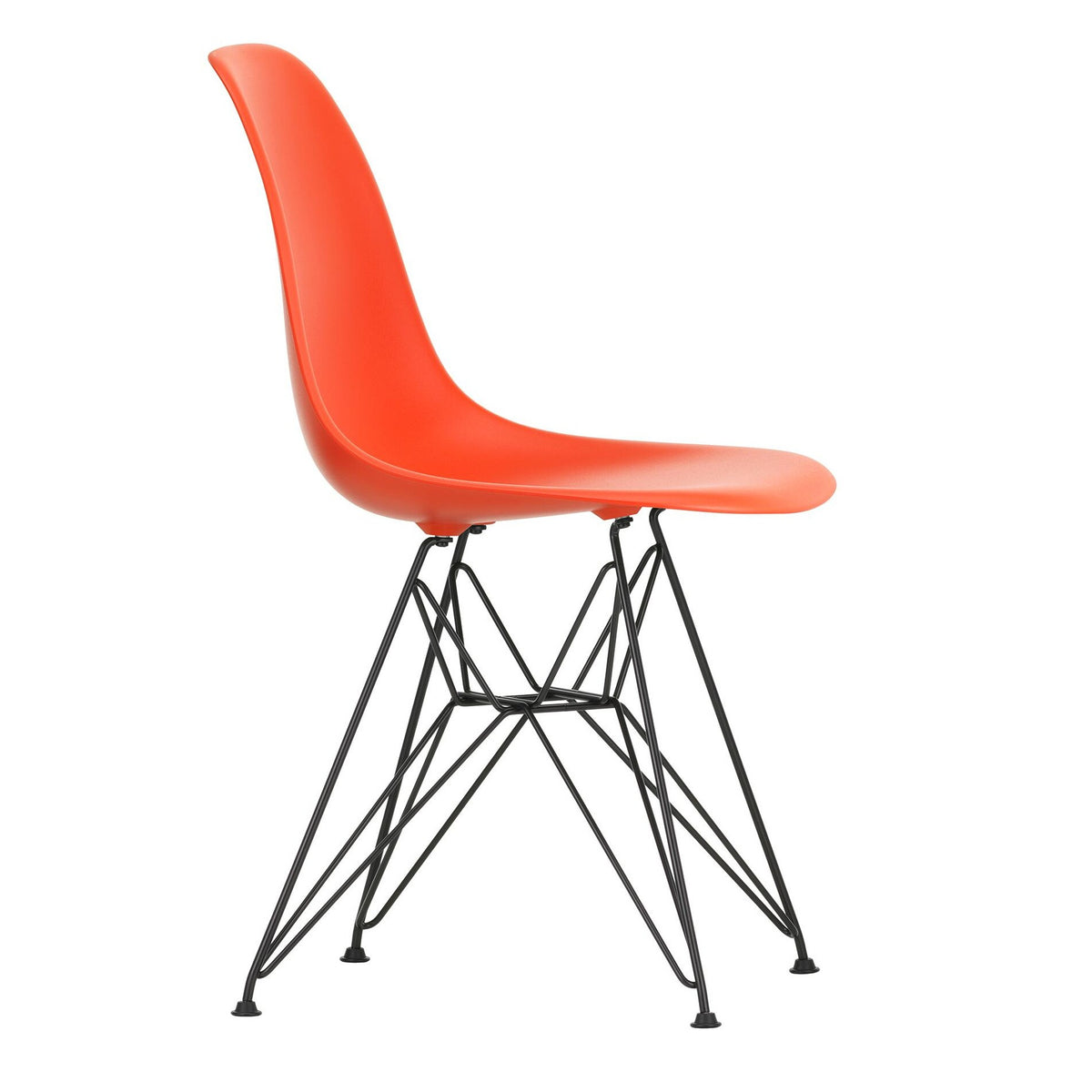 Vitra Eames Plastic Side Chair DSR RE Gestell schwarz