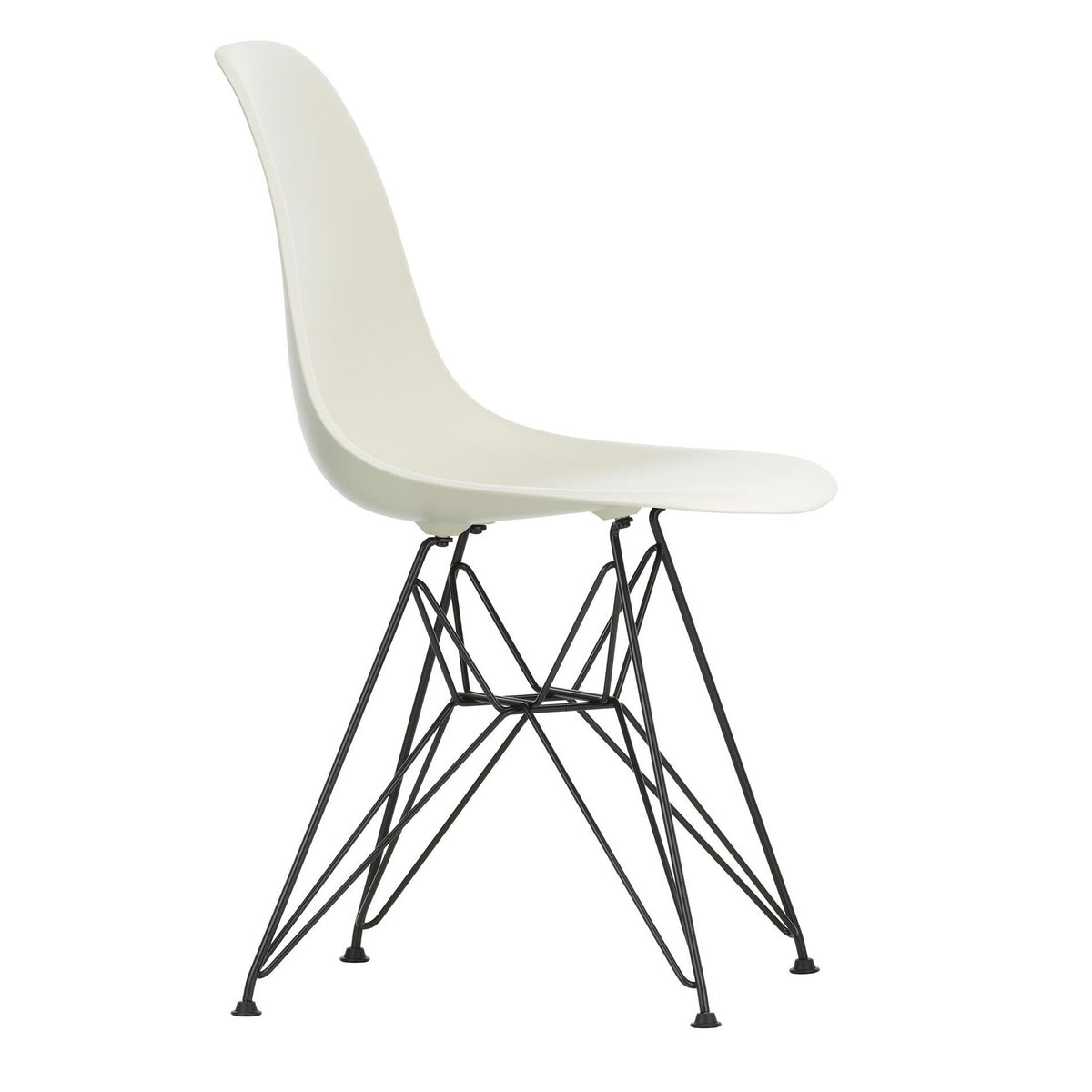 Vitra Eames Plastic Side Chair DSR RE Gestell schwarz