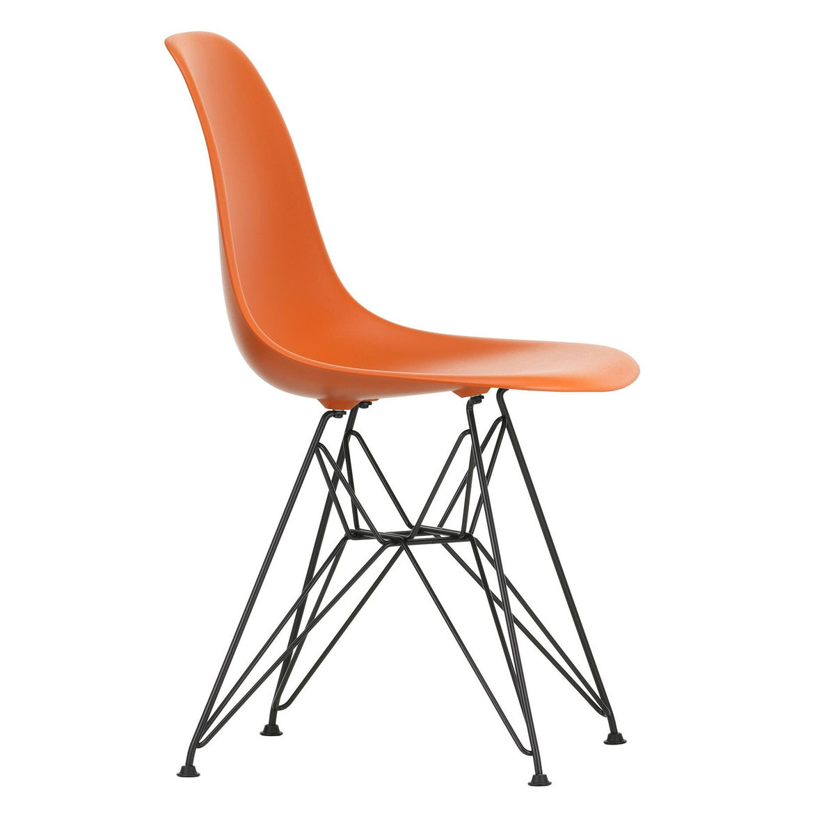 Vitra Eames Plastic Side Chair DSR RE Gestell schwarz
