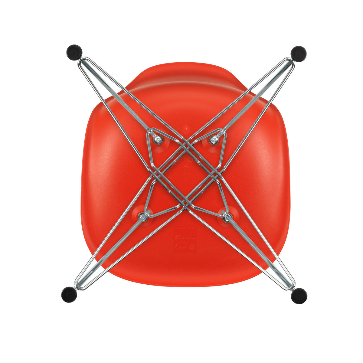Vitra Eames Plastic Side Chair DSR RE verchromt