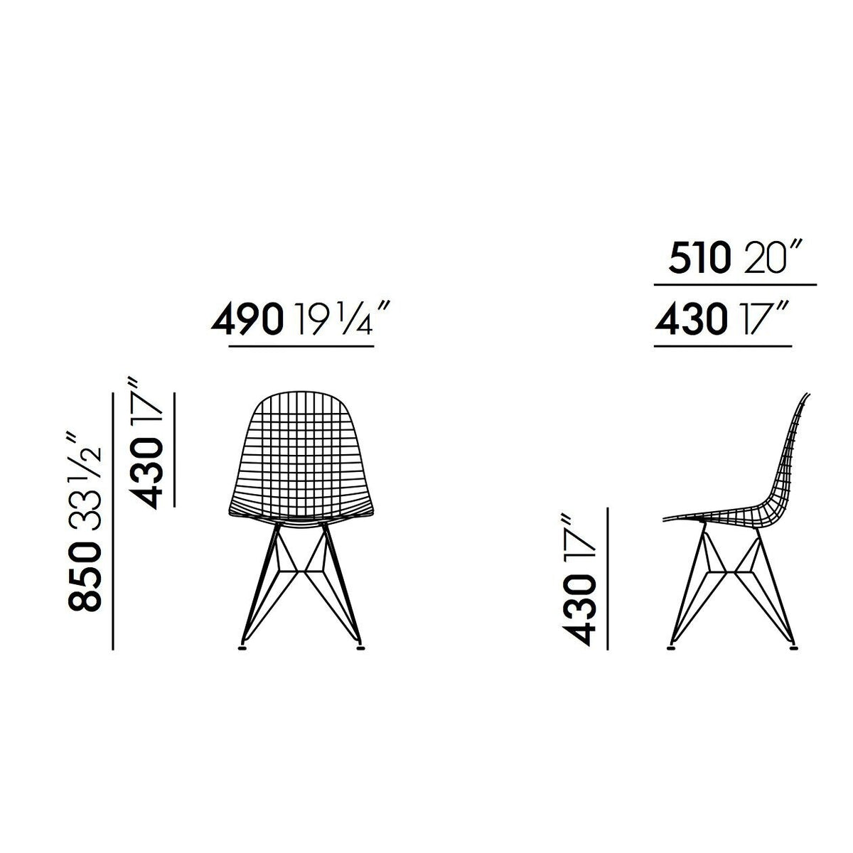 Vitra Wire Chair DKR Stuhl
