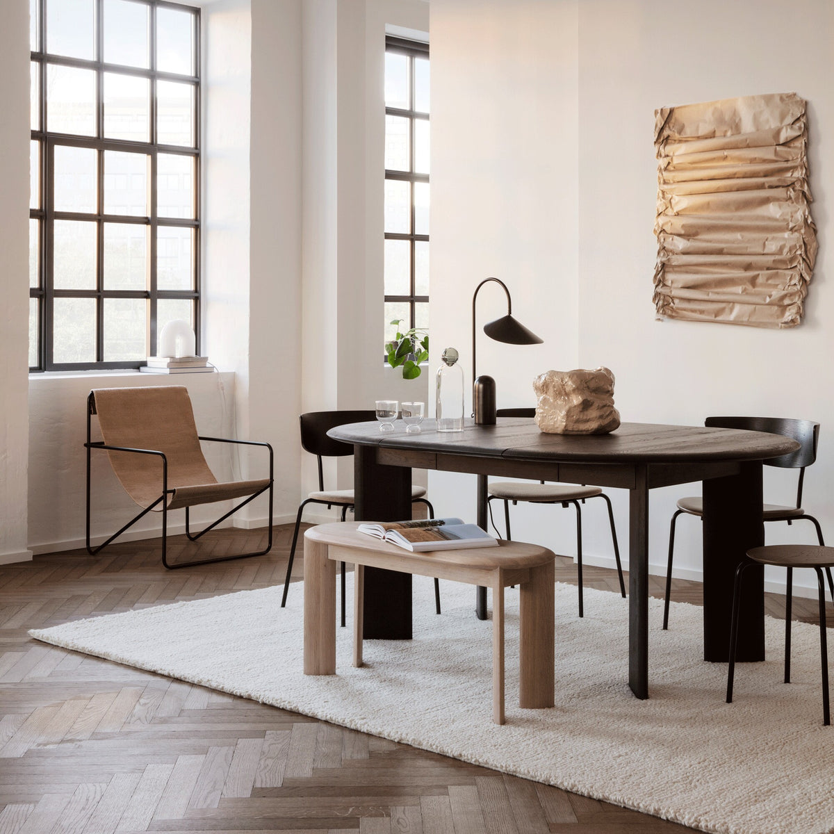 Ferm Living Desert Loungestuhl Gestell schwarz